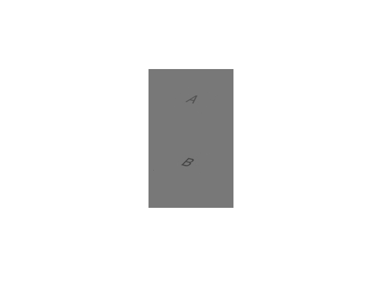 Checkerboard optical illusion with two squares labeled A and B that look like different shades of gray but are actually identical.