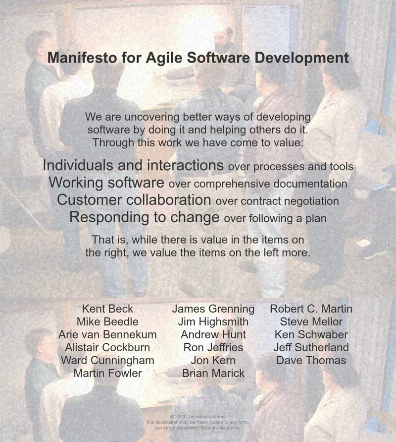 You've got to love the Agile Manifesto website, essentially unchanged since its creation in 2001.